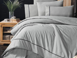 Постельное белье из DELUXE ранфорса KARVEN N030 ALISA GREY 50х70 (2шт), 70х70 (2шт) семейное