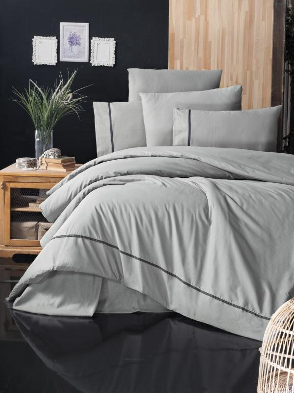 Постельное белье из DELUXE ранфорса KARVEN N030 ALISA GREY 50х70 (2шт), 70х70 (2шт) семейное