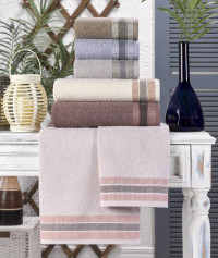 Набор полотенец махровых хлопковых KARVEN H2233 ROBY 50х90 (6шт)