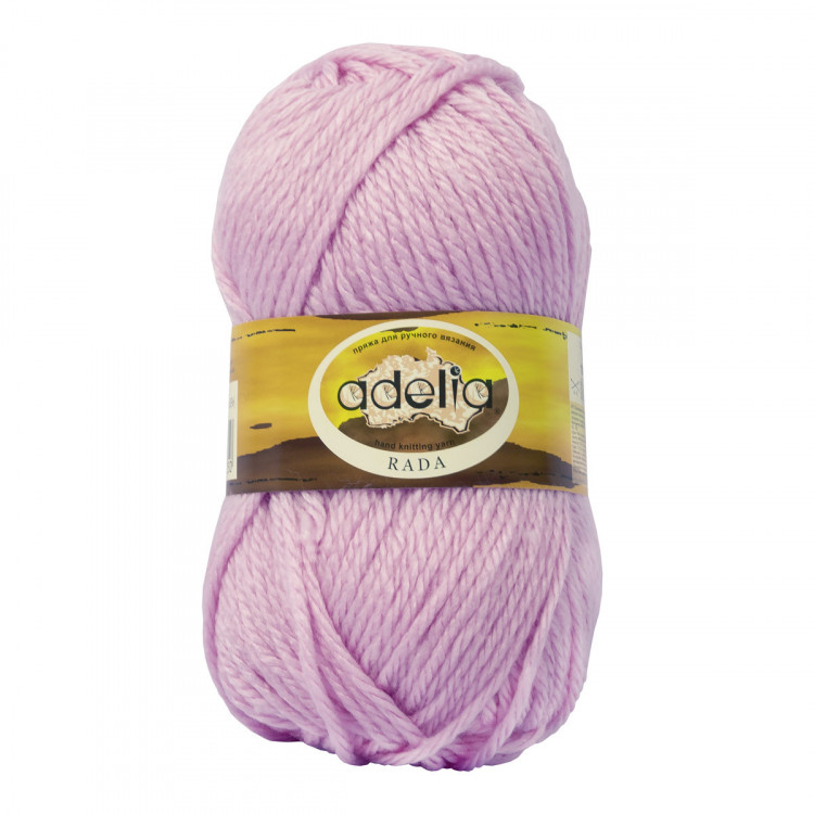 Пряжа ADELIA RADA №036 светло-сиреневая 100% акрил, 10 шт х 100 гр, 80 м +/- 4 м