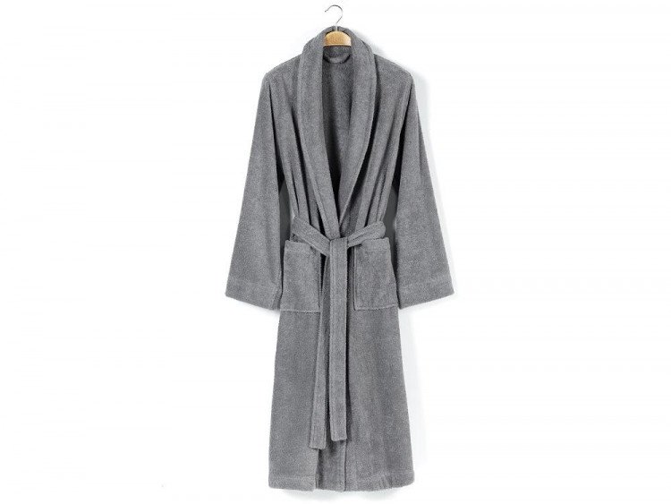 Халат махровый из хлопка CASUAL AVENUE DOWNTOWN dark gray XL
