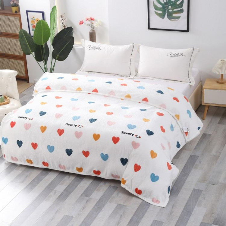 Плед из микрофибры TANGO ФЛАНЕЛЬ СЕРДЕЧКИ 200х220