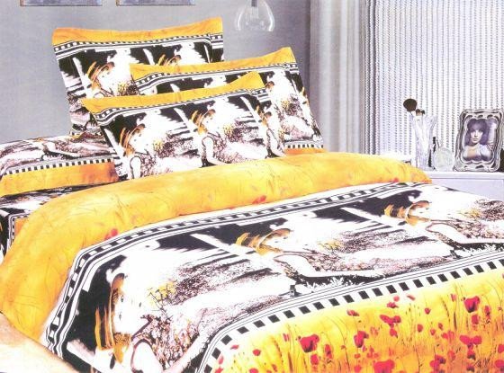 Постельное белье из сатина c 3D-печатью САЙЛИД G-27 евро