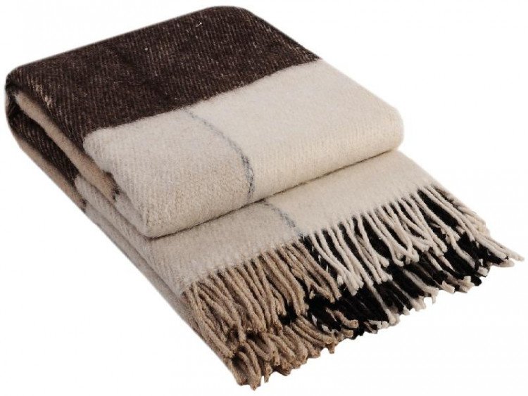 Плед из новозеландской шерсти и полиэстера VLADI ЭЛЬФ 01-01 140х200