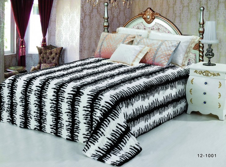 Покрывало из искусственного меха CLORIS ЗЕБРА 220х240