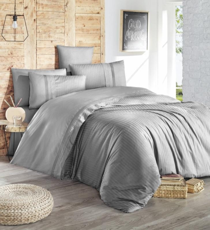 Постельное белье из DELUXE ранфорса KARVEN N030 GALA GRI 50х70 (2шт), 70х70 (2шт) семейное