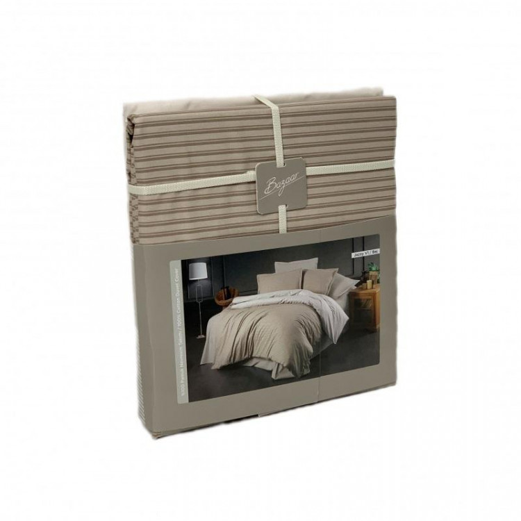 Постельное белье из ранфорса в ПВХ SAREV BAZAAR N306 JAZZY V1-BEJ 50х70 (1шт) 1,5-спальное