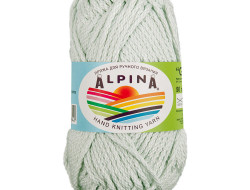 Пряжа ALPINA GARRY №08 топаз (светло-голубая) 100% мерсеризованный хлопок 10 шт х 50 гр, 50 м +/- 2 м