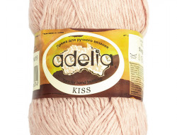 Пряжа ADELIA KISS №19 серо-розовая 100% полиэстер, 10 шт х 50 гр, 145 м +/- 7 м