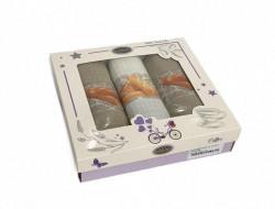 Набор кухонных полотенец вафельных хлопковых KARVEN HM746 ХЛЕБ V7 40х60 (3шт)