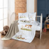 Постельное белье для малышей из сатина с пледом KARVEN 3D DIGITAL D040 NOVA