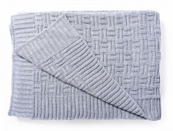 Плед вязаный из акрила BELPOL ШАХМАТЫ сумерки 200х220