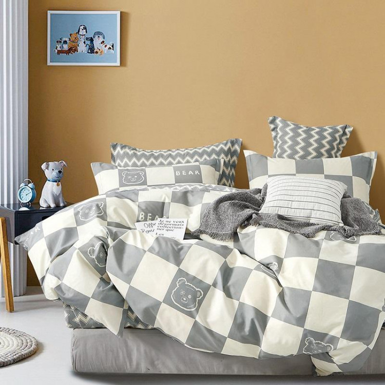 Постельное белье из сатина TANGO мишки 70х70 (2шт) 2-спальное