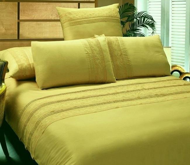 Постельное белье KINGSILK MATERVE желтое 2-спальное