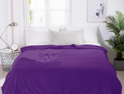 Плед однотонный из микрофибры TANGO SPIGA SP-13 фиолетовый 150х200