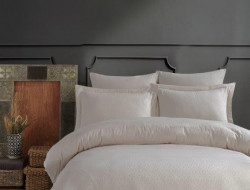 Постельное белье из ранфорс-жаккарда KARVEN N298 CATENA CREAM 50х70 (2шт), 70х70 (2шт) евро