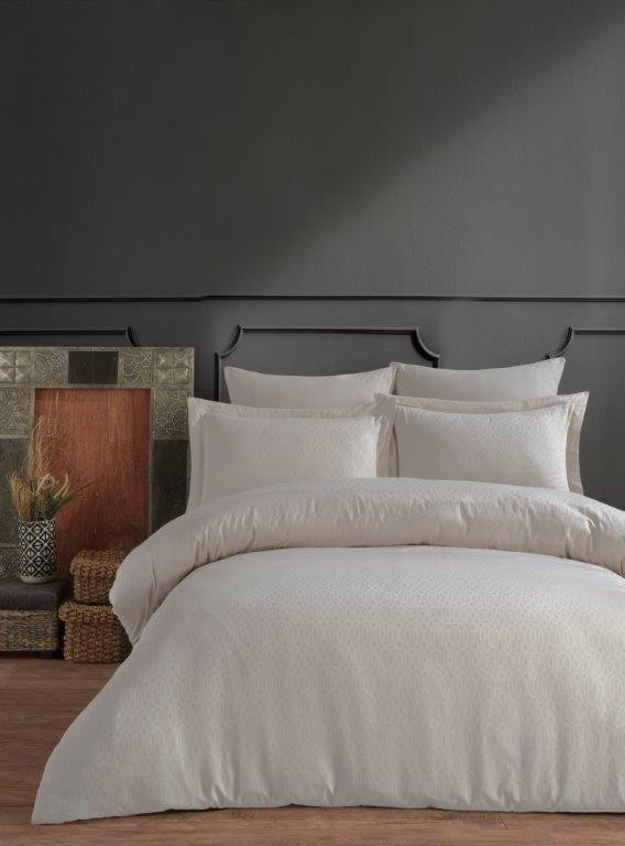 Постельное белье из ранфорс-жаккарда KARVEN N298 CATENA CREAM 50х70 (2шт), 70х70 (2шт) евро