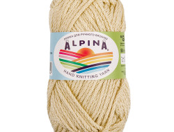 Пряжа ALPINA GARRY №03 слоновая кость (светло-бежевая) 100% мерсеризованный хлопок 10 шт х 50 гр, 50 м +/- 2 м