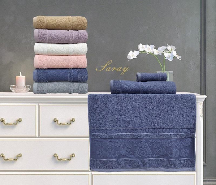 Набор полотенец махровых хлопковых KARVEN H2203 SARAY 50х90 (6шт)