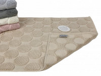 Коврик для ног махровый хлопковый KARVEN KV434 RING bej 50х80