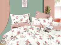 Постельное белье из твил-сатина TANGO розочки 70х70 (2шт) семейное