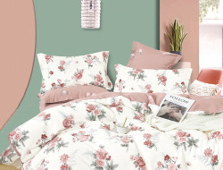 Постельное белье из твил-сатина TANGO розочки 70х70 (2шт) семейное