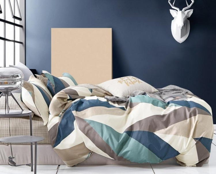 Постельное белье двухстороннее из твил-сатина SAILID BP-132-1 1,5-спальное