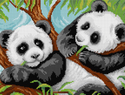Кристальная (алмазная) мозаика ФРЕЯ ALVR-139 Две панды
