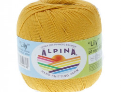 Пряжа ALPINA LILY №038 оранжевая 100% мерсеризованный хлопок 10 шт х 50 гр, 175 м +/- 5 м