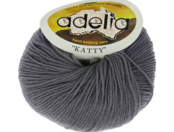 Пряжа ADELIA KATTY №12 серая 100% шерсть, 10 шт х 50 гр, 150 м +/- 10 м
