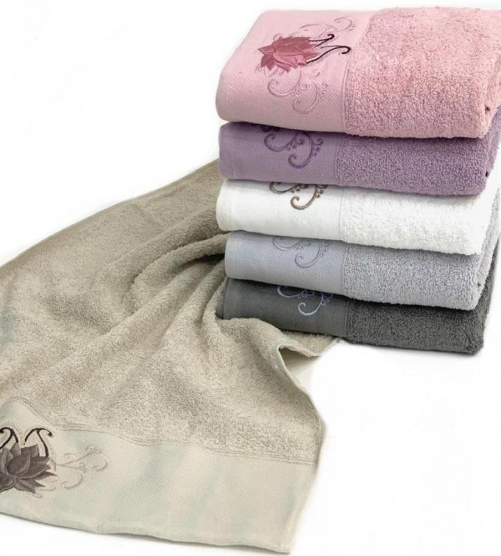 Набор полотенец махровых хлопковых KARVEN VIP COTTON HS3302 LOTUS 50х90 (6шт)