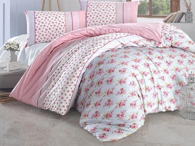 Постельное белье ALTINBASAK RANFORCE AHSEN розовое 50х70 1,5-спальное