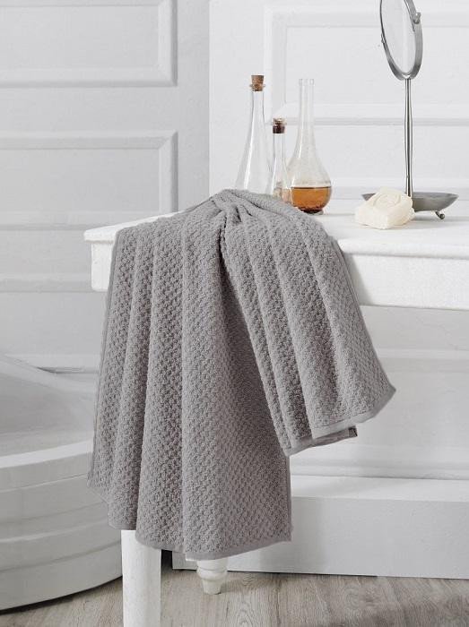 Полотенце хлопковое с жаккардом KARNA DAMA кофейное 50х90