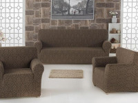 Набор чехлов на трехместный диван и два кресла KARNA MILANO коричневый