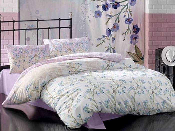 Постельное белье из ранфорса IRINA HOME LAYLA MAVI 3D евро