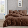 Постельное белье из люксового сатина АЛЬВИТЕК ОCA-008 молочный шоколад 50х70 (2шт), 70х70 (2шт) семейное