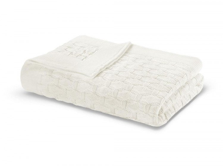 Плед вязанный хлопковый CASUAL AVENUE PONTE VECCHIO ivory 130х170