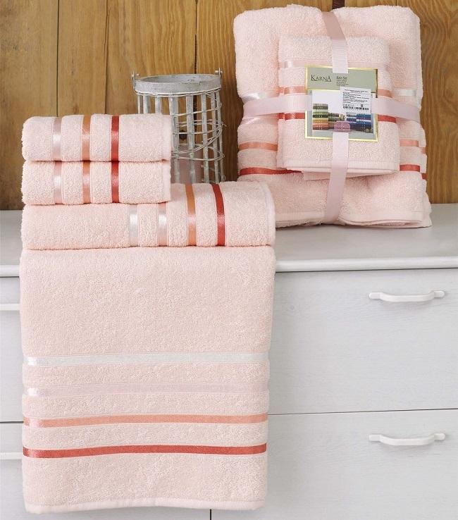 Комплект полотенец KARNA BALE пудра