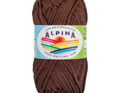 Пряжа ALPINA GARRY №12 агат (коричневая) 100% мерсеризованный хлопок 10 шт х 50 гр, 50 м +/- 2 м
