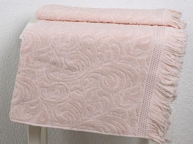 Полотенце жаккардовое KARNA ESRA абрикосовое 90х150