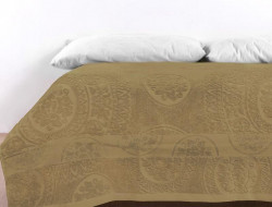 Простыня махровая жаккардовая из хлопка CRISTELLE SALVARANI BY1053-02 зеленая 180х220