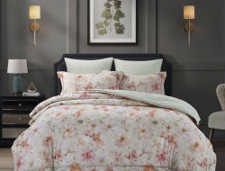 Постельное белье из фланели ASABELLA Яблоневый цвет 50х70 (1шт) и 70х70 (1шт) 1,5-спальное