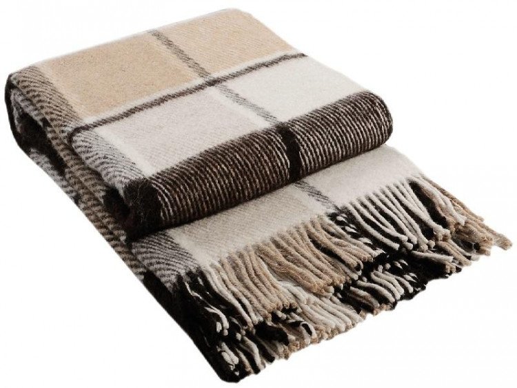 Плед из новозеландской шерсти и полиэстера VLADI ЭЛЬФ 05-01 170х210