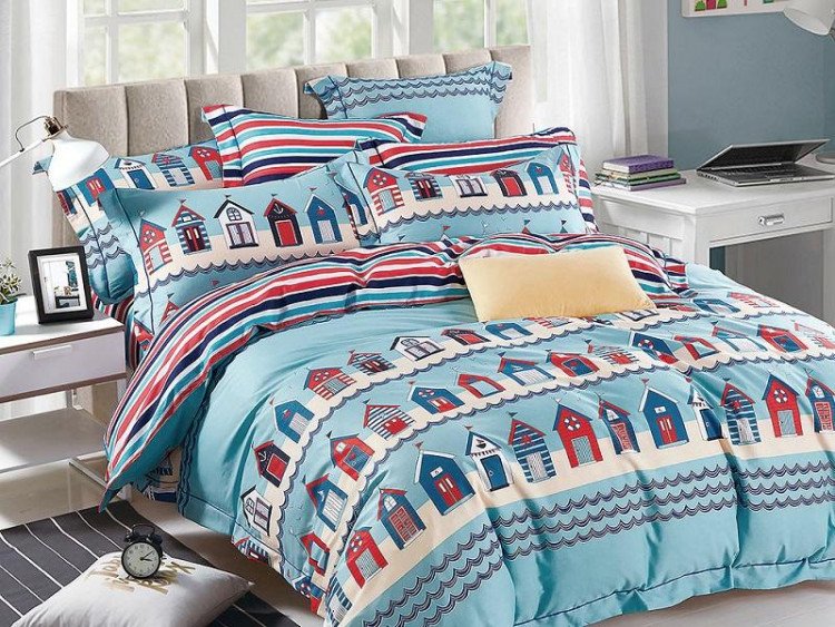 Подростковое постельное белье из сатина ASABELLA 1096-4XS 50х70 (1шт) и 70х70 (1шт)