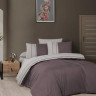 Постельное белье из сатина де люкс KARVEN N044 CHACKERS DUET LILAC-BEJ 50х70 (2шт), 70х70 (2шт) евро