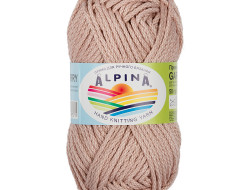 Пряжа ALPINA GARRY №13 розовый кварц (бледно-серо-розовая) 100% мерсеризованный хлопок 10 шт х 50 гр, 50 м +/- 2 м