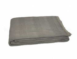 Плед из хлопка с кружевом KARVEN P931 DANTELLI WAFFLE PIKE светло-зеленый 200х220