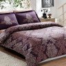 Постельное белье из сатина TAC DELUX ELEGANCE PAVONA фиолетовое евро