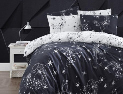 Постельное белье из ранфорса KARVEN N023 GLARE NAVY BLUE 50х70 (2шт), 70х70 (2шт) евро