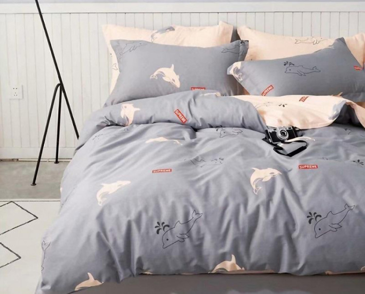 Постельное белье двухстороннее из твил-сатина SAILID BP-107-1 1,5-спальное